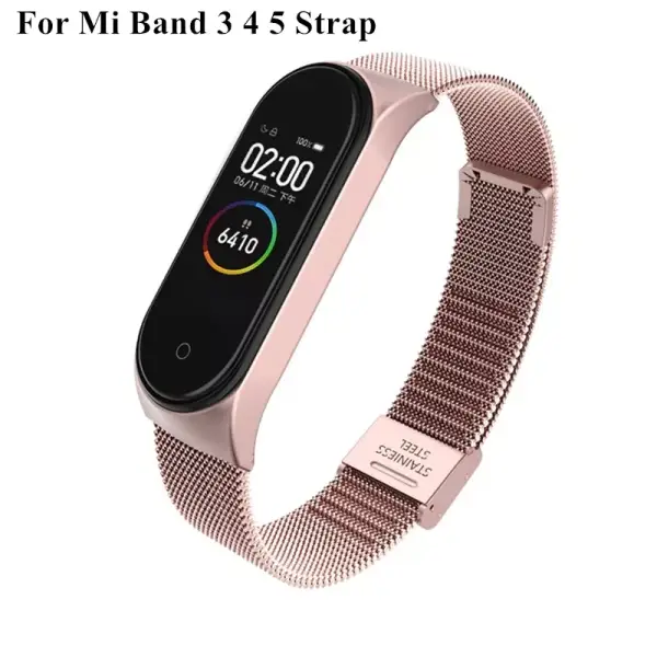 Correa de Metal para Xiaomi Mi Band 6, 4 y 5 Correa de Metal para Xiaomi Mi Band 6, 4 y 5