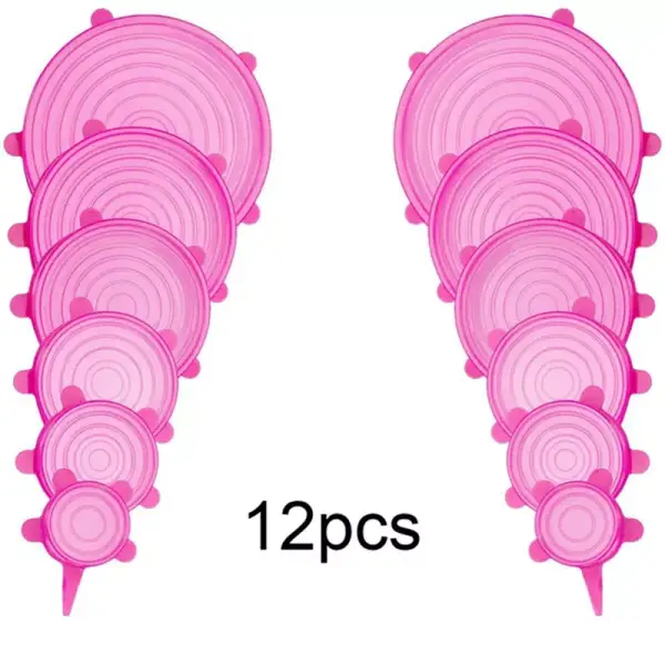 12pcs silicona elástico tapas Universal de silicona 12pcs silicona elástico tapas Universal de silicona