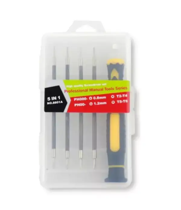 Kit destornillador con 4 puntas dobles Kit destornillador con 4 puntas dobles