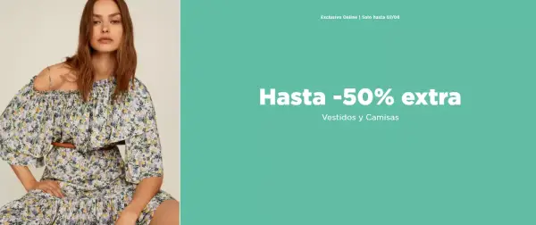 Hasta 50% de Dto. EXTRA en Vestidos y Camisas desde Mango Outlet Hasta 50% de Dto. EXTRA en Vestidos y Camisas desde Mango Outlet