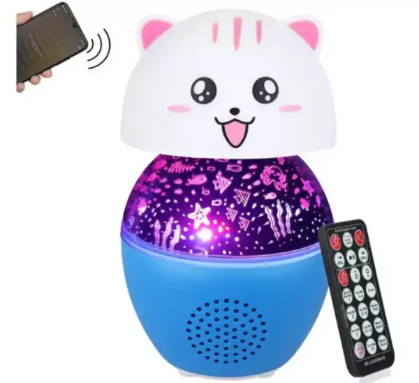 Lámpara Altavoz Proyector de Estrellas Infantil Lámpara Altavoz Proyector de Estrellas Infantil
