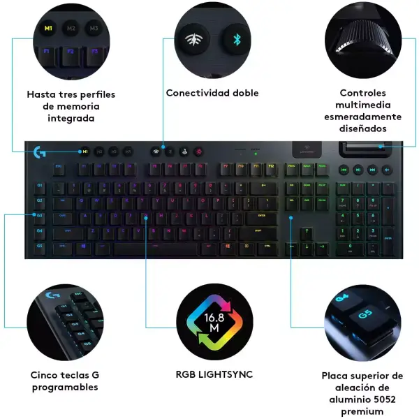 Teclado Mecánico Gaming Logitech G915 LIGHTSPEED Teclado Mecánico Gaming Logitech G915 LIGHTSPEED