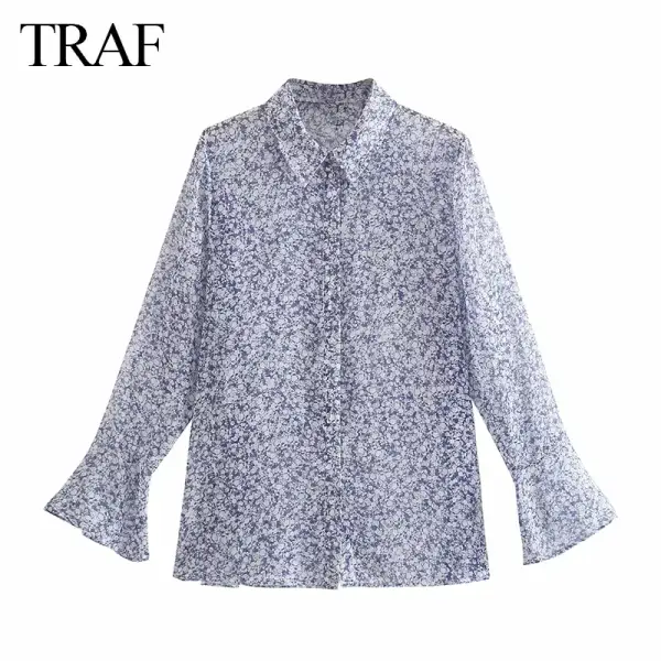 Camisa Manga larga Floreada Camisa Manga larga Floreada