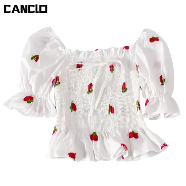 Blusa de Verano con elástica Blusa de Verano con elástica
