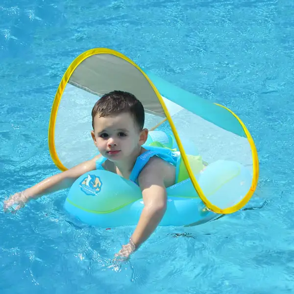 Flotador inflable con dosel para bebés Flotador inflable con dosel para bebés