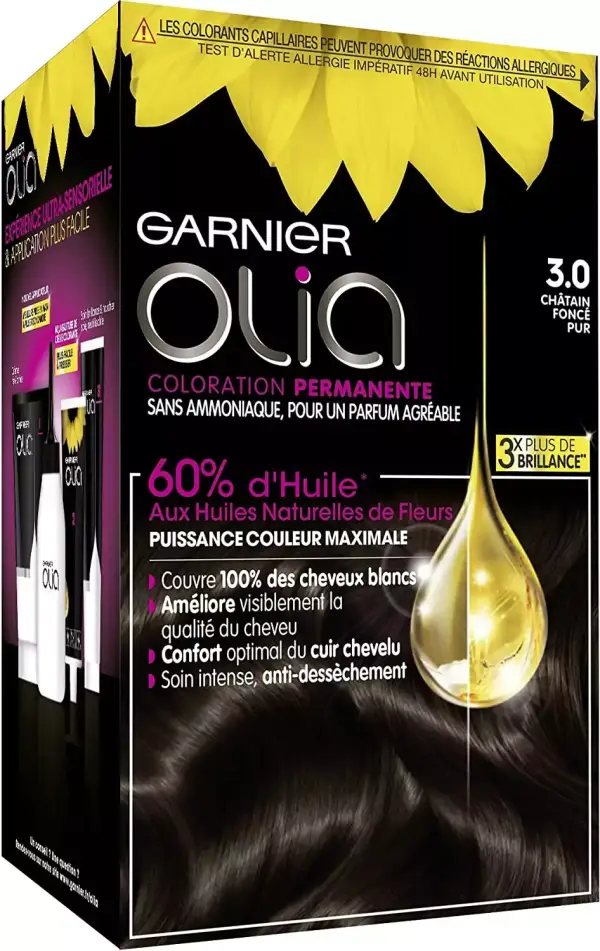 Coloración permanente Garnier-Olia Color Castaño Coloración permanente Garnier-Olia Color Castaño