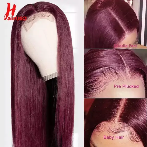 Peluca de cabello real liso Peluca de cabello real liso