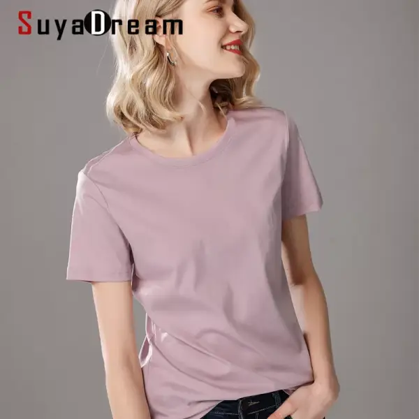 Camiseta lisa de algodón Camiseta lisa de algodón