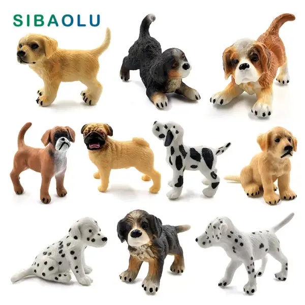 Figura en miniatura de perros Figura en miniatura de perros