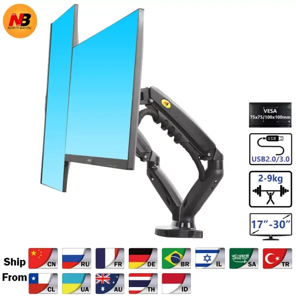 Brazo de soporte de Monitor Dual Brazo de soporte de Monitor Dual