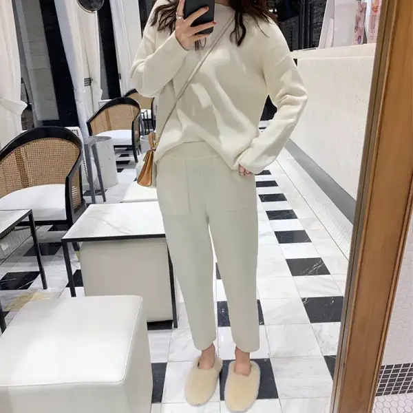Conjunto de sudadera y pantalón de punto Conjunto de sudadera y pantalón de punto
