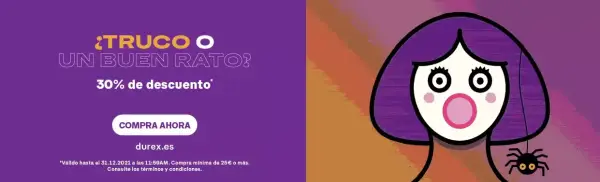30% de Dto. en tus compras de +25€ en Durex 30% de Dto. en tus compras de +25€ en Durex