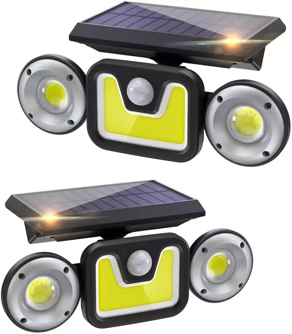 2x Focos solares de Exterior LED COB 2x Focos solares de Exterior LED COB