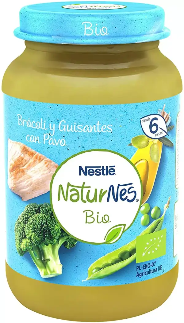 Pack 12 Nestlé Naturnes Bio Pure Brócoli Guisantes Pavo Pack 12 Nestlé Naturnes Bio Pure Brócoli Guisantes Pavo