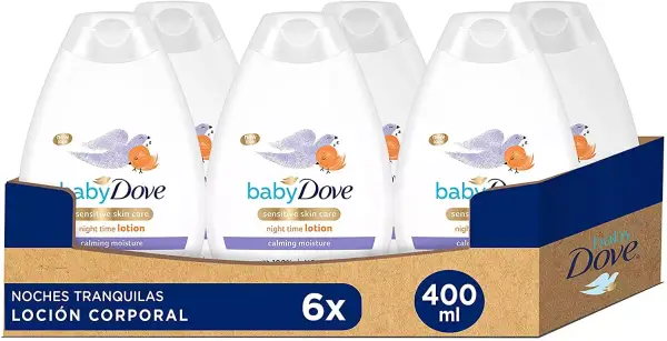Pack de 6x400ml Baby Dove Loción Corporal Noches Tranquilas Pack de 6x400ml Baby Dove Loción Corporal Noches Tranquilas