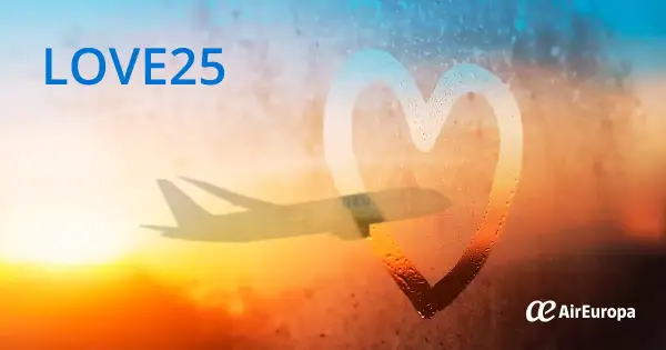 San Valentín: 25% de Dto. en AirEuropa + cambio GRATIS San Valentín: 25% de Dto. en AirEuropa + cambio GRATIS