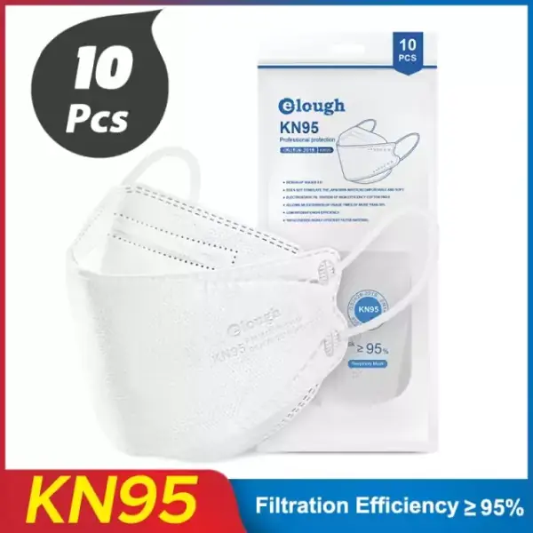 Pack 10 Mascarillas ffp2 reutilizables KN95 Pack 10 Mascarillas ffp2 reutilizables KN95