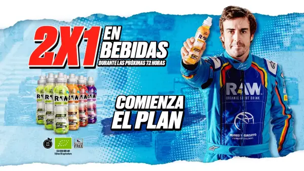2x1 en Bebidas Raw Super Drink 2x1 en Bebidas Raw Super Drink