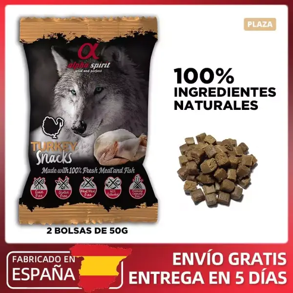 Snack ALPHA SPIRIT para Perro 2 Bolsas 50g Snack ALPHA SPIRIT para Perro 2 Bolsas 50g