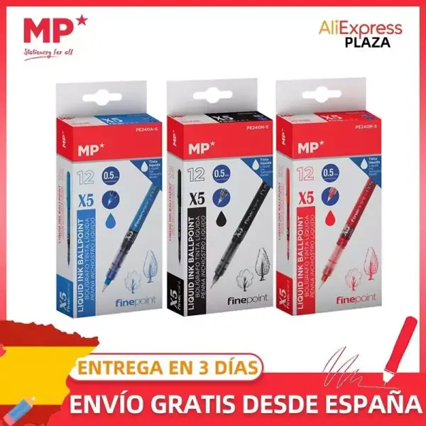 Pack 12 unidades Bolígrafo de Tinta Líquida Pack 12 unidades Bolígrafo de Tinta Líquida