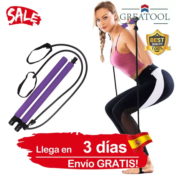 Kit de Barra para Pilates con Banda de Resistencia Fitness Kit de Barra para Pilates con Banda de Resistencia Fitness