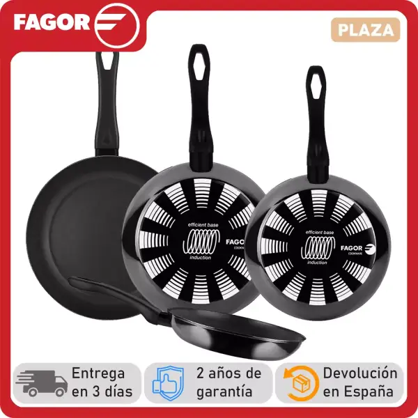 FAGOR Set de 4 sartenes antiadherente doble capa FAGOR Set de 4 sartenes antiadherente doble capa