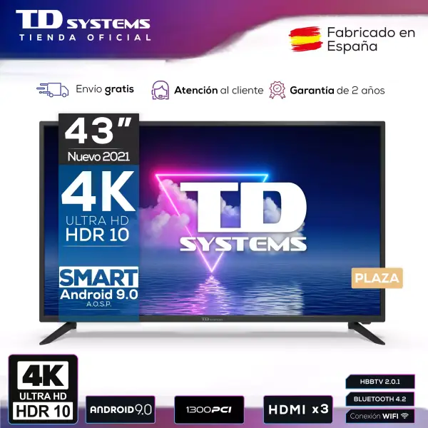 Televisores Smart TV 43 Pulgadas TD Systems Televisores Smart TV 43 Pulgadas TD Systems