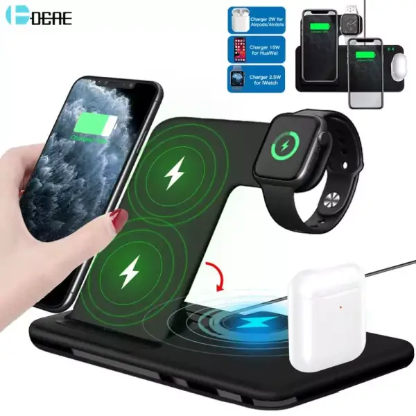 Soporte con cargado inalámbrico Qi Soporte con cargado inalámbrico Qi