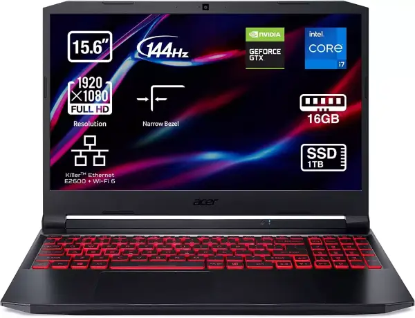 Portátil Acer Nitro 5 15.6" FHD 144hz con i7, 16GB RAM, 1TB SSD, GTX1650 Portátil Acer Nitro 5 15.6" FHD 144hz con i7, 16GB RAM, 1TB SSD, GTX1650