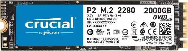 Crucial P2 NVME 2TB Crucial P2 NVME 2TB