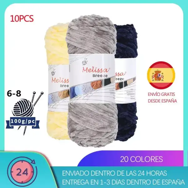 Pack 20 Melissa Hilo de chenilla aterciopelado Pack 20 Melissa Hilo de chenilla aterciopelado
