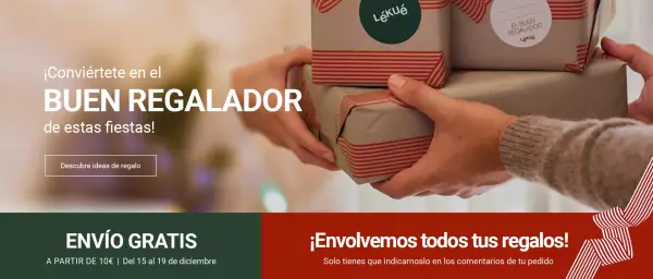 Envío GRATIS (compras +10€) y Envoltura de regalos GRATIS (sin mínimo) en Lékué Envío GRATIS (compras +10€) y Envoltura de regalos GRATIS (sin mínimo) en Lékué