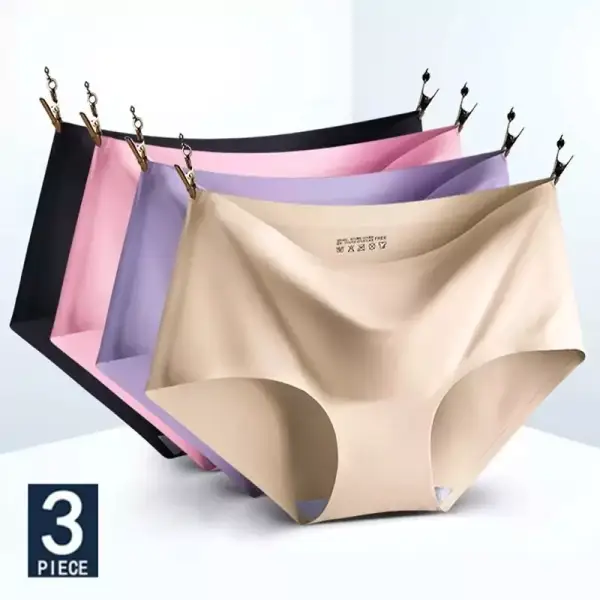 Pack 3 Bragas sin costuras para mujer tipo invisible Pack 3 Bragas sin costuras para mujer tipo invisible