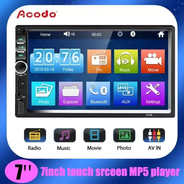 Radio Estéreo 2 DIN para coche Radio Estéreo 2 DIN para coche