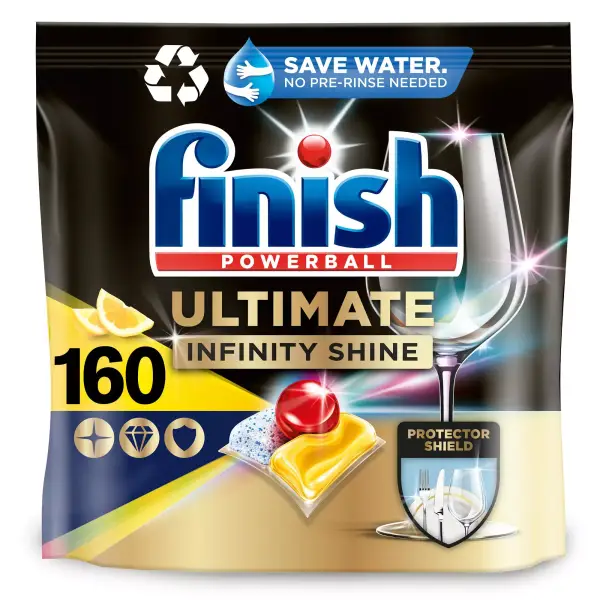 Pack 160 pastillas de Finish Powerball Ultimate Infinity Shine Pack 160 pastillas de Finish Powerball Ultimate Infinity Shine