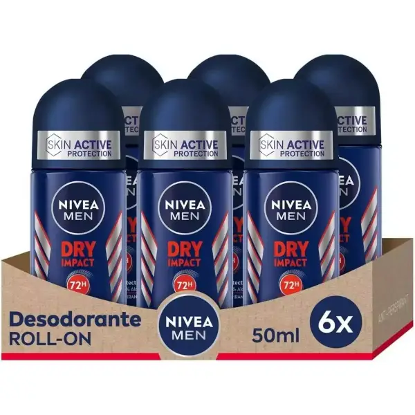 Pack 6 Desodorante Nivea Men Dry Impact Pack 6 Desodorante Nivea Men Dry Impact