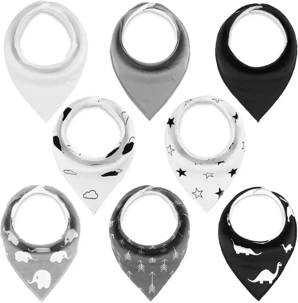 Pack de 8 baberos bandanas para bebés Pack de 8 baberos bandanas para bebés
