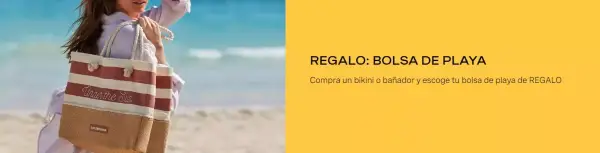 Compra 1 prenda de Moda de Baño y consigue una bolsa de playa GRATIS Compra 1 prenda de Moda de Baño y consigue una bolsa de playa GRATIS