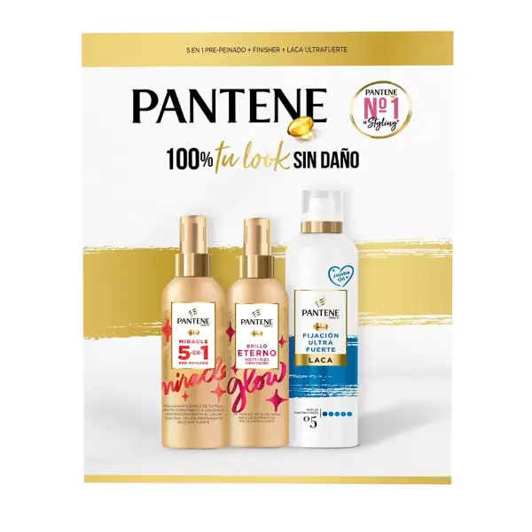 Set de fijación Pantene Pro-V: Laca + Spray Miracle + Aceite Capilar Set de fijación Pantene Pro-V: Laca + Spray Miracle + Aceite Capilar