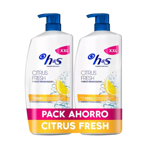 2x1L Champú Anticaspa H&S Citrus Fresh 2x1L Champú Anticaspa H&S Citrus Fresh