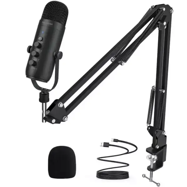 Set micrófono de condensador USB + Brazo + Accesorios Set micrófono de condensador USB + Brazo + Accesorios