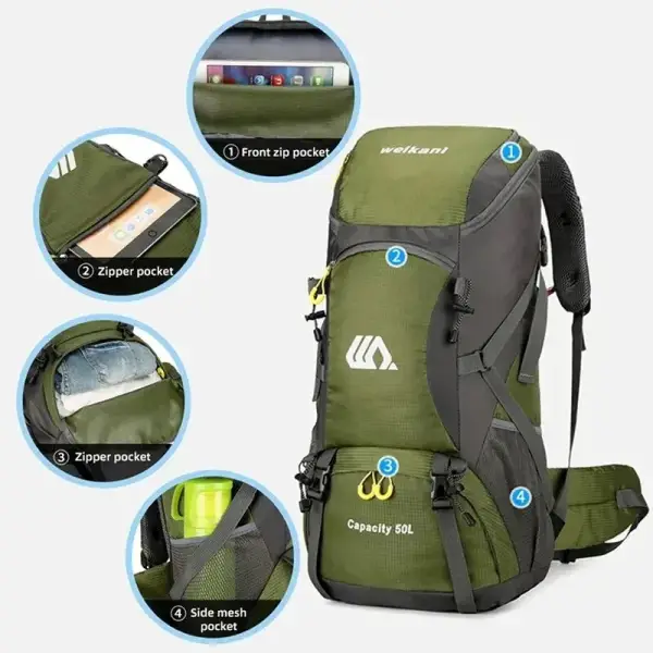 Mochila de viaje de 50L para montaña Mochila de viaje de 50L para montaña
