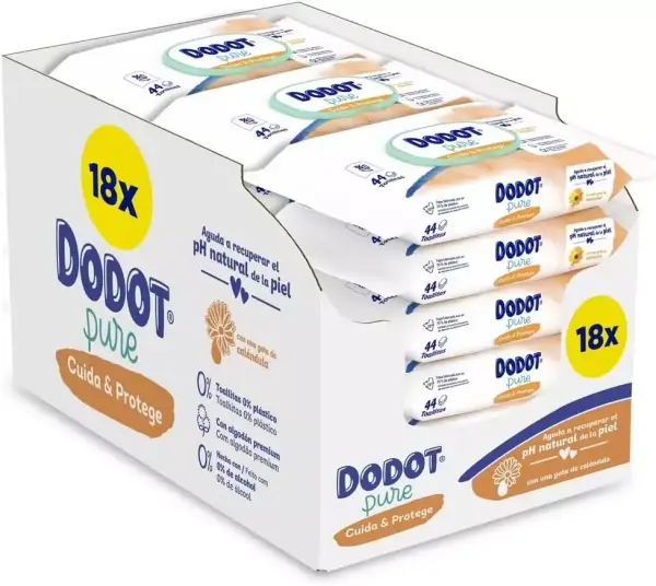 792 Toallitas Dodot Pure Cuida & Protege Para Bebé 792 Toallitas Dodot Pure Cuida & Protege Para Bebé