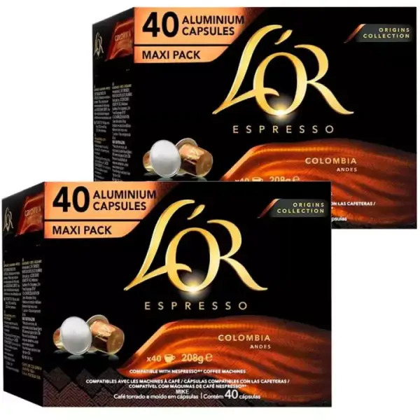 80 Cápsulas maxi pack L´or Espresso Colombia Andes 80 Cápsulas maxi pack L´or Espresso Colombia Andes