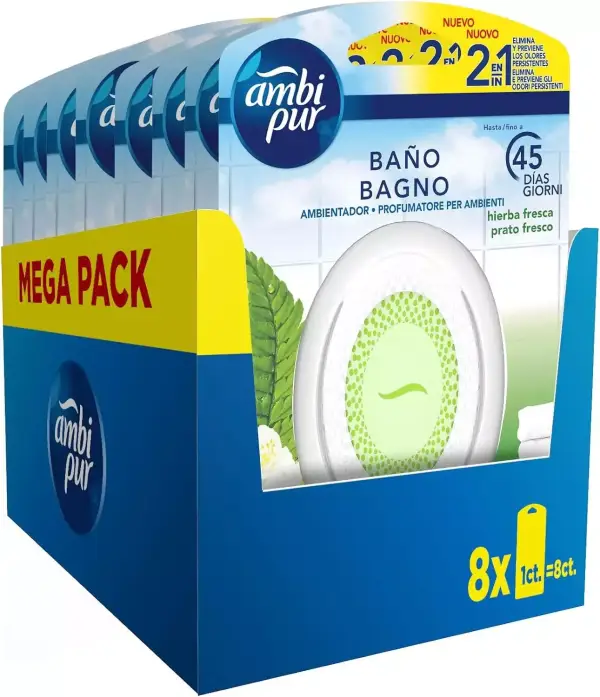 Pack de 8 ambientadores Ambi Pur Hierba Fresca Pack de 8 ambientadores Ambi Pur Hierba Fresca