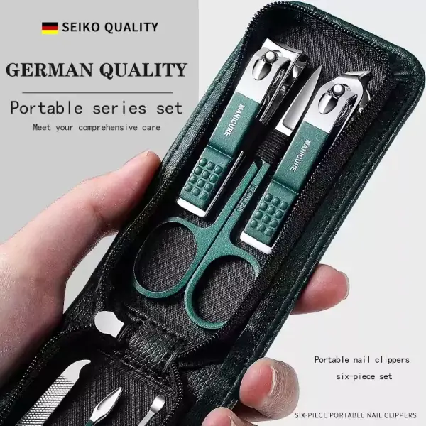 Set de 6 piezas de manicura con estuche Set de 6 piezas de manicura con estuche