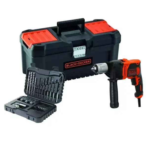 Taladro percutor Black Decker + 32 accesorios Taladro percutor Black Decker + 32 accesorios