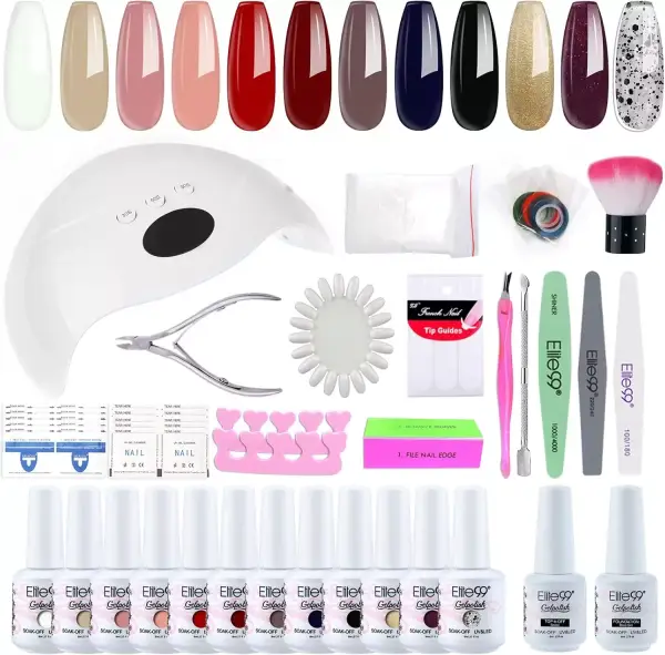 Kit uñas semipermanentes lámpara UV/LED + Accesorios Kit uñas semipermanentes lámpara UV/LED + Accesorios