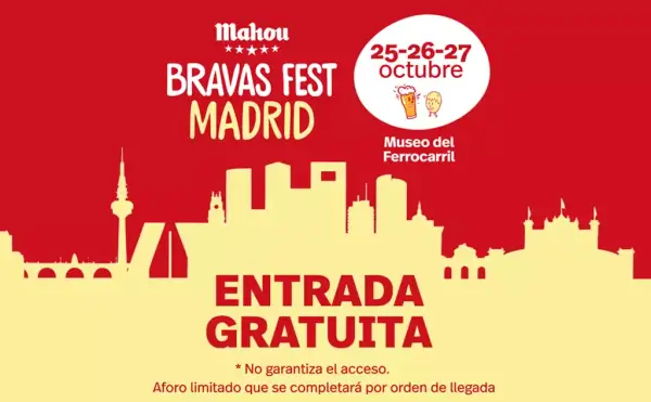 Entradas a Mahou Bravas Fest en Barcelona, Madrid y Valencia (solo residentes) Entradas a Mahou Bravas Fest en Barcelona, Madrid y Valencia (solo residentes)
