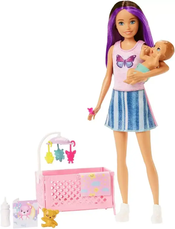 Barbie Skipper Muñeca niñera + Accesorios Barbie Skipper Muñeca niñera + Accesorios